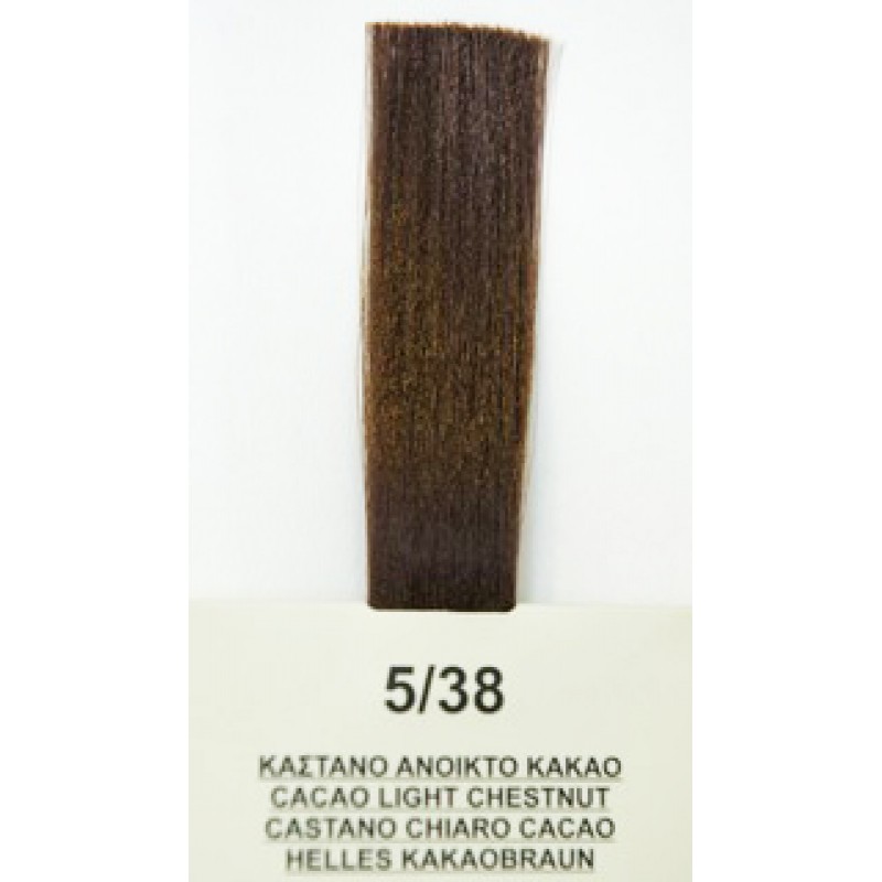 Βαφή Μαλλιών No 5/38 – Καστανό Ανοιχτό Κακάο 60ml - MEDITERRANEAN COLOR