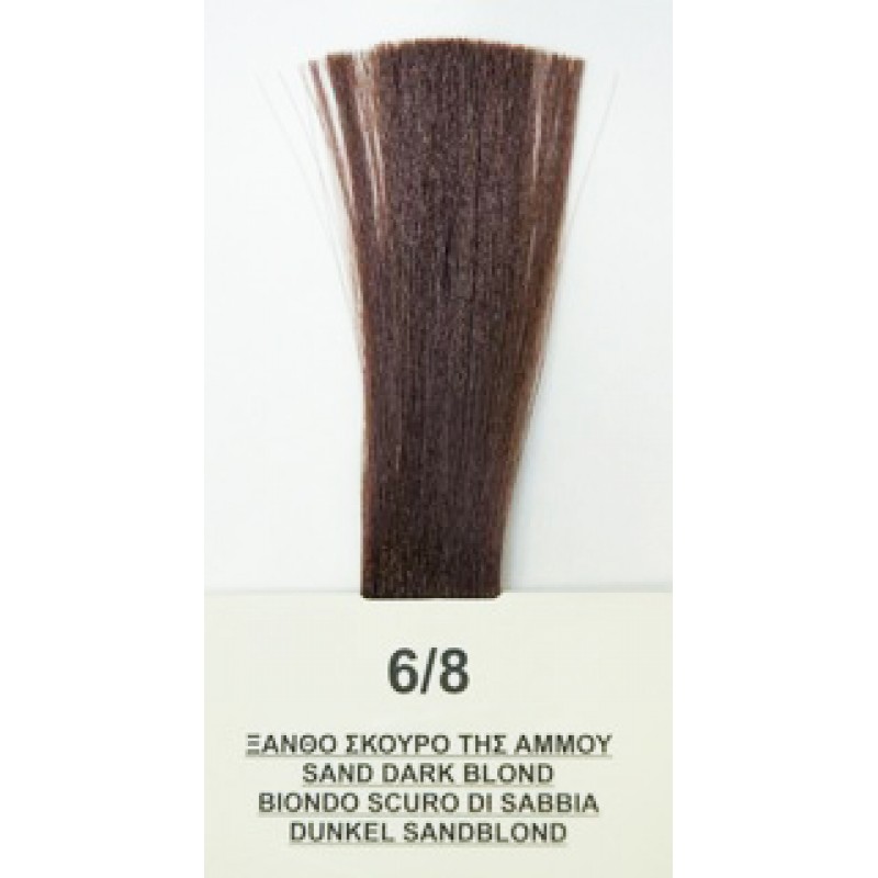 Βαφή Μαλλιών No 6/8 – Ξανθό Σκούρο της Άμμου 60ml - MEDITERRANEAN COLOR