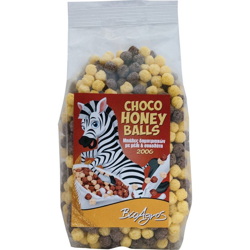Βιολογικές Μπάλες Δημητριακών με Σοκολάτα & Μέλι (CHOCO HONEY BALLS) 250gr - ΒΙΟΑΓΡΟΣ
