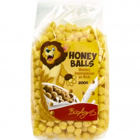 Βιολογικές Μπάλες Δημητριακών με Μέλι (HONEY BALLS ) 200gr - ΒΙΟΑΓΡΟΣ