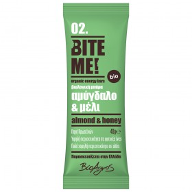 Βιολογική Μπάρα με Αμύγδαλο & Μέλι 40gr - BITE ME Βιολογική Μπάρα με Αμύγδαλο & Μέλι 40gr - BITE ME